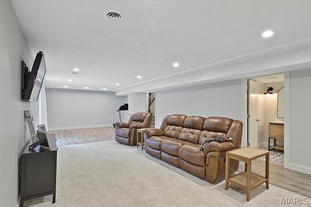 472 Cypress Creek Ln, Imperial, MO 63052 - living area with recessed lighting, baseboards, and light wood finished floors