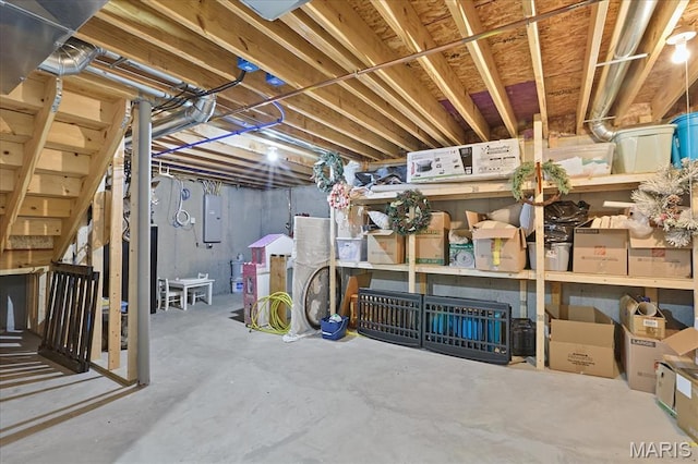 472 Cypress Creek Ln, Imperial, MO 63052 - unfinished below grade area with electric panel