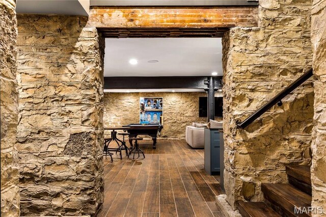 429 N Euclid Ave, Saint Louis, MO 63108 - hall with dark wood-style flooring