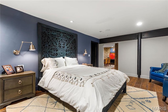 429 N Euclid Ave, Saint Louis, MO 63108 - bedroom featuring wood finished floors, baseboards, and recessed lighting