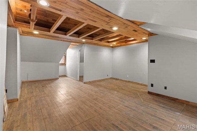 914 Russell Blvd, Saint Louis, MO 63104 - additional living space featuring hardwood / wood-style flooring and wood ceiling