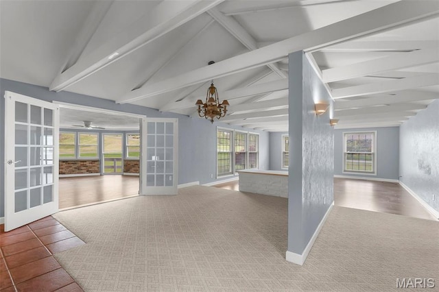 185 Garnet Ln, Cape Girardeau, MO 63701 - unfurnished sunroom featuring french doors and a chandelier