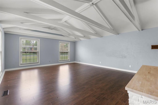 185 Garnet Ln, Cape Girardeau, MO 63701 - unfurnished living room with dark wood-style floors and baseboards