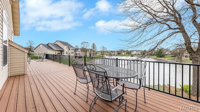 304 Wood Duck Ct, Waterloo, IL 62298 - wooden deck with a residential view and outdoor dining space