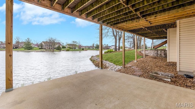 304 Wood Duck Ct, Waterloo, IL 62298 - view of patio / terrace featuring a water view