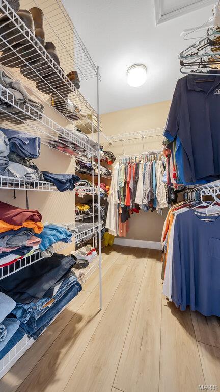 304 Wood Duck Ct, Waterloo, IL 62298 - walk in closet with wood finished floors