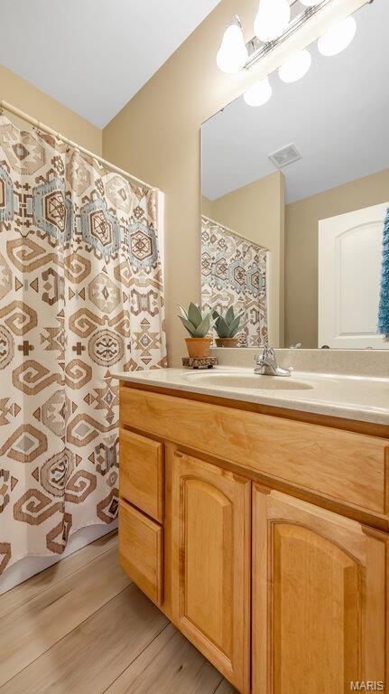 304 Wood Duck Ct, Waterloo, IL 62298 - bathroom with wood finished floors and vanity