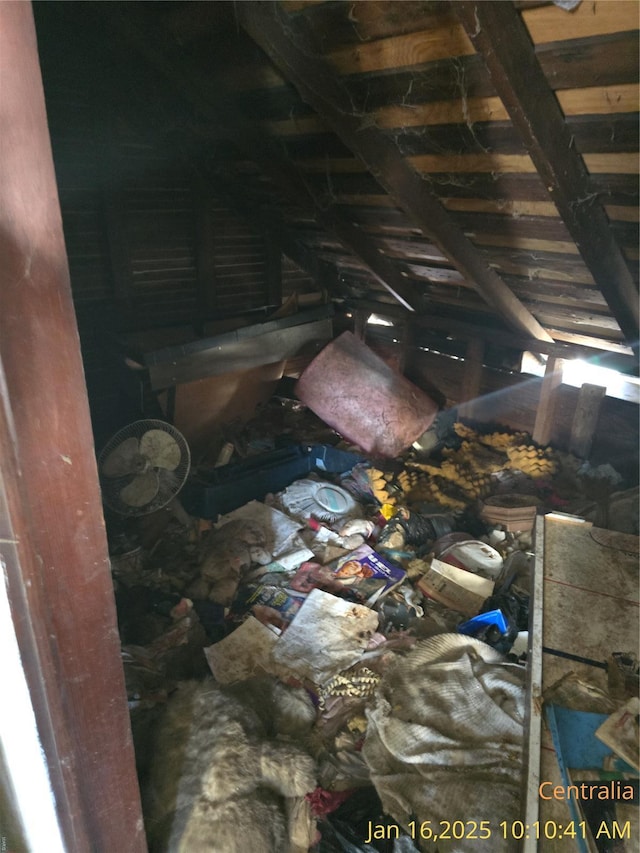 215 W 17th St, Centralia, IL 62801 - view of unfinished attic