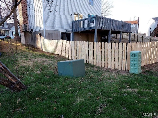 view of home's exterior with fence