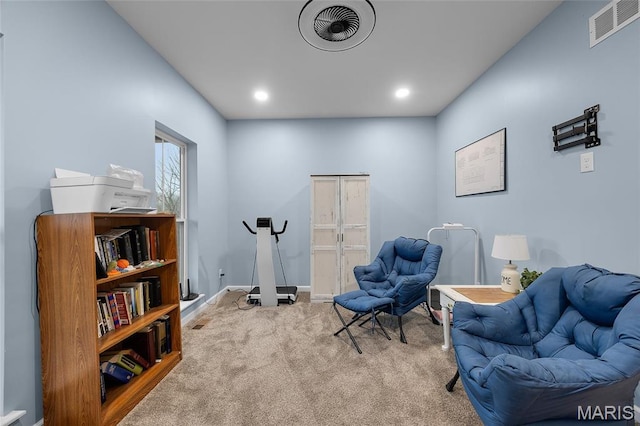 13160 Mammoth Rd, De Soto, MO 63020 - sitting room featuring carpet floors and recessed lighting