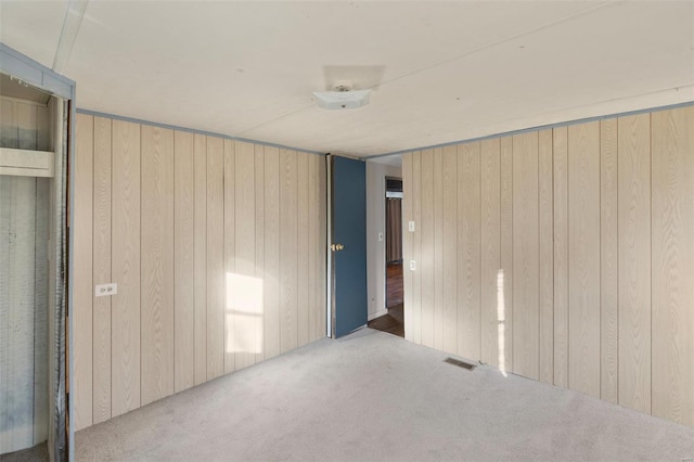 343 Del Vista Dr, Villa Ridge, MO 63089 - unfurnished bedroom with wooden walls and carpet floors