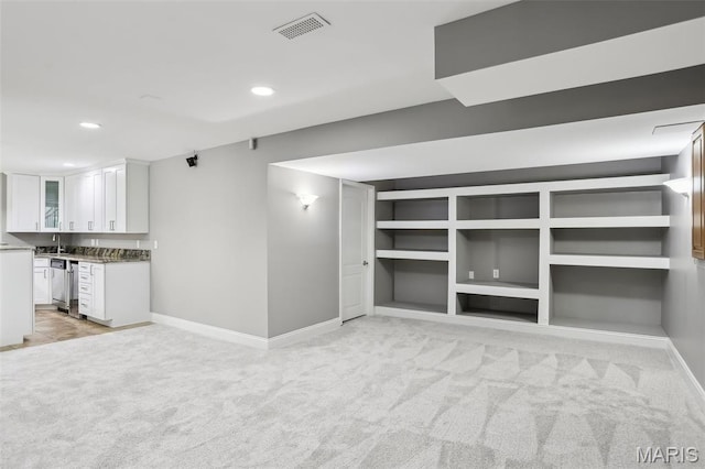 2113 Fairway Bnd, Chesterfield, MO 63017 - below grade area with light colored carpet, baseboards, and recessed lighting