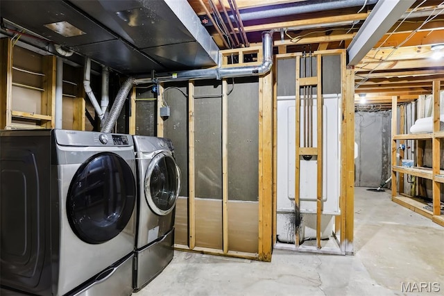 2113 Fairway Bnd, Chesterfield, MO 63017 - unfinished below grade area with washing machine and dryer