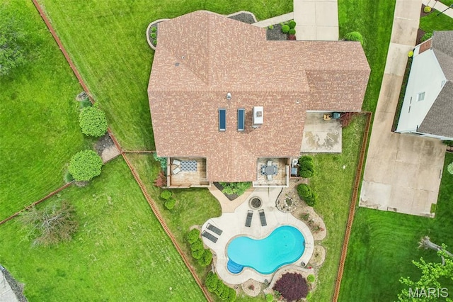 2113 Fairway Bnd, Chesterfield, MO 63017 - aerial view of property and surrounding area with a pool