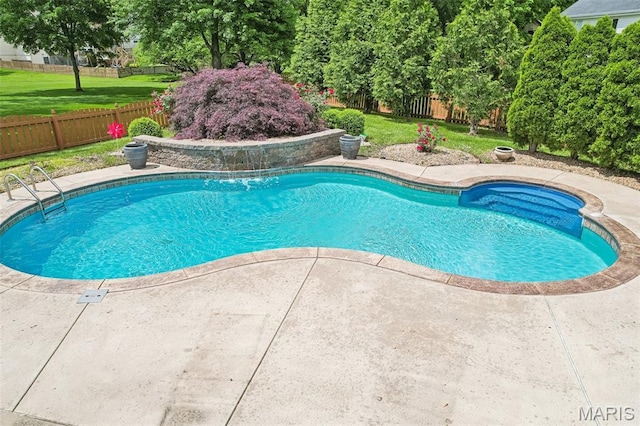 2113 Fairway Bnd, Chesterfield, MO 63017 - view of pool with a patio and view of wooded area