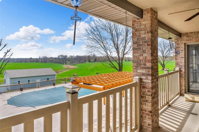 8620 State Route 163, Belleville, IL 62223 - view of pool with ceiling fan
