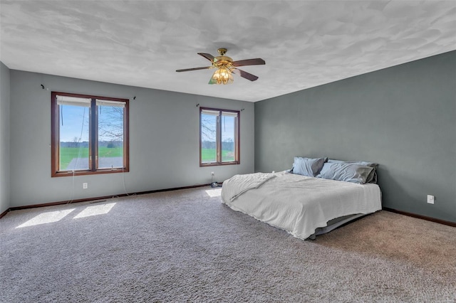 8620 State Route 163, Belleville, IL 62223 - bedroom with carpet flooring, baseboards, and ceiling fan