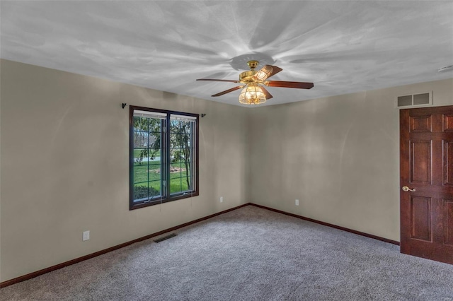 8620 State Route 163, Belleville, IL 62223 - spare room with ceiling fan, carpet, and baseboards