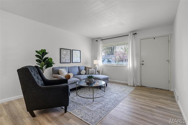 35 Florissant Park Dr, Florissant, MO 63031 - living room with light wood-style flooring and baseboards