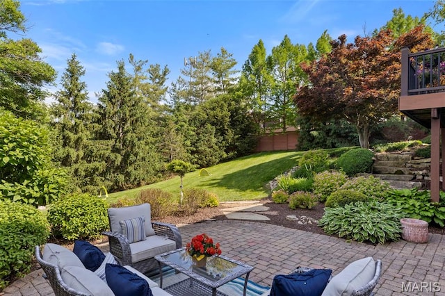 1114 Lockett Rd, Des Peres, MO 63131 - view of patio / terrace featuring outdoor lounge area