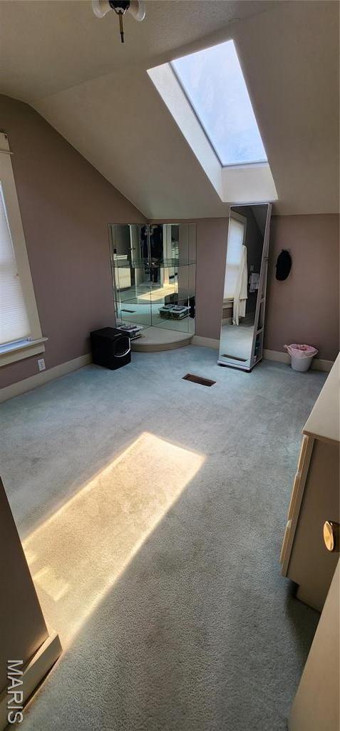 530 W Holmes, Chester, IL 62233 - bonus room with a skylight, carpet floors, lofted ceiling, and baseboards