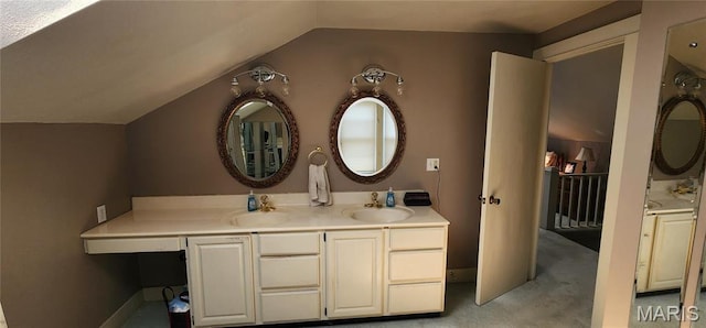 530 W Holmes, Chester, IL 62233 - full bathroom with vaulted ceiling and double vanity
