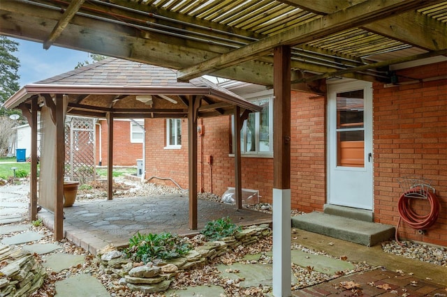 132 S Duncan St, Marine, IL 62061 - view of patio / terrace with a gazebo and a pergola