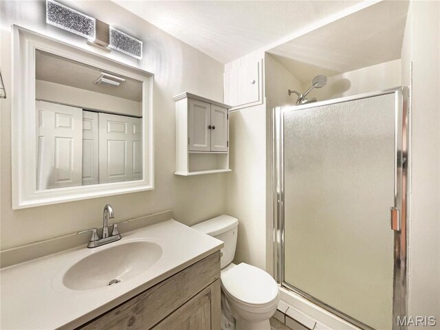1 Pine Forest Ct, Dardenne Prairie, MO 63368 - full bath with a shower stall, toilet, and vanity