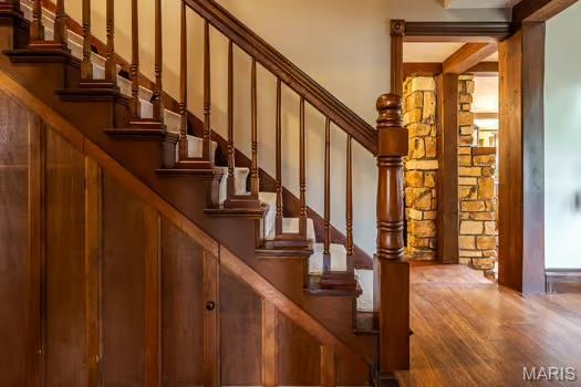 762 Crider Ln, Union, MO 63084 - stairway with wood finished floors