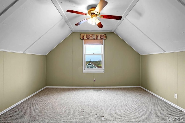 765 Pottery Tower Ln, Washington, MO 63090 - bonus room with carpet floors, lofted ceiling, and a ceiling fan