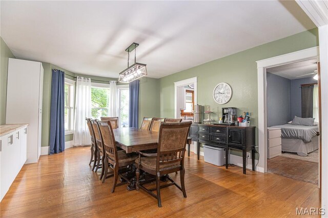 110 W Scioto St, St James, MO 65559 - dining area featuring light wood-style flooring and baseboards