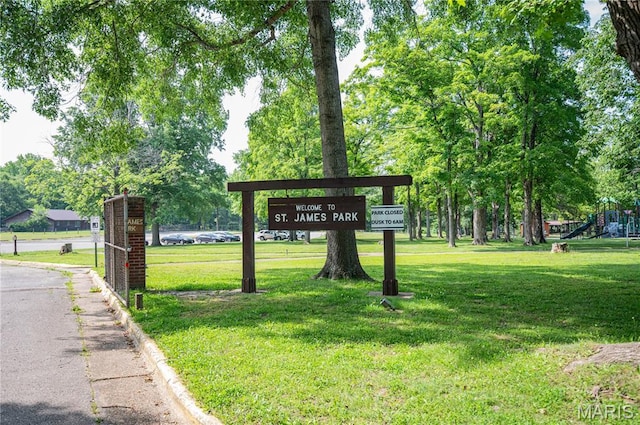 110 W Scioto St, St James, MO 65559 - view of property's community featuring a lawn