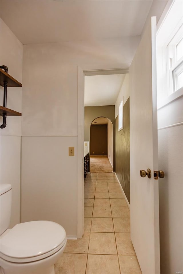 112 Summer Dr, Sikeston, MO 63801 - bathroom featuring toilet, tile patterned flooring, and baseboards