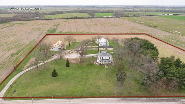 1508 State Route 140, Smithboro, IL 62284 - overview of rural landscape featuring property boundaries highlighted and farmland