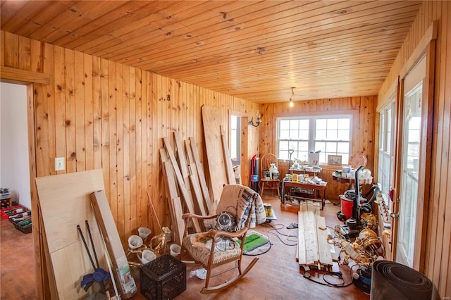 1508 State Route 140, Smithboro, IL 62284 - miscellaneous room with wood walls, wooden ceiling, and wood finished floors