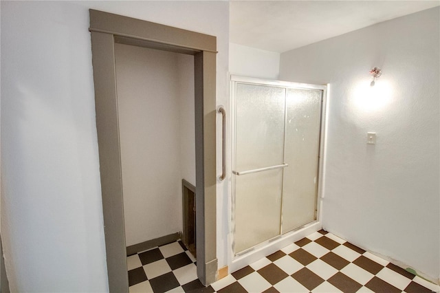 1508 State Route 140, Smithboro, IL 62284 - bathroom with tile patterned floors and a shower stall
