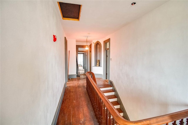 1508 State Route 140, Smithboro, IL 62284 - corridor with dark wood-type flooring and baseboards