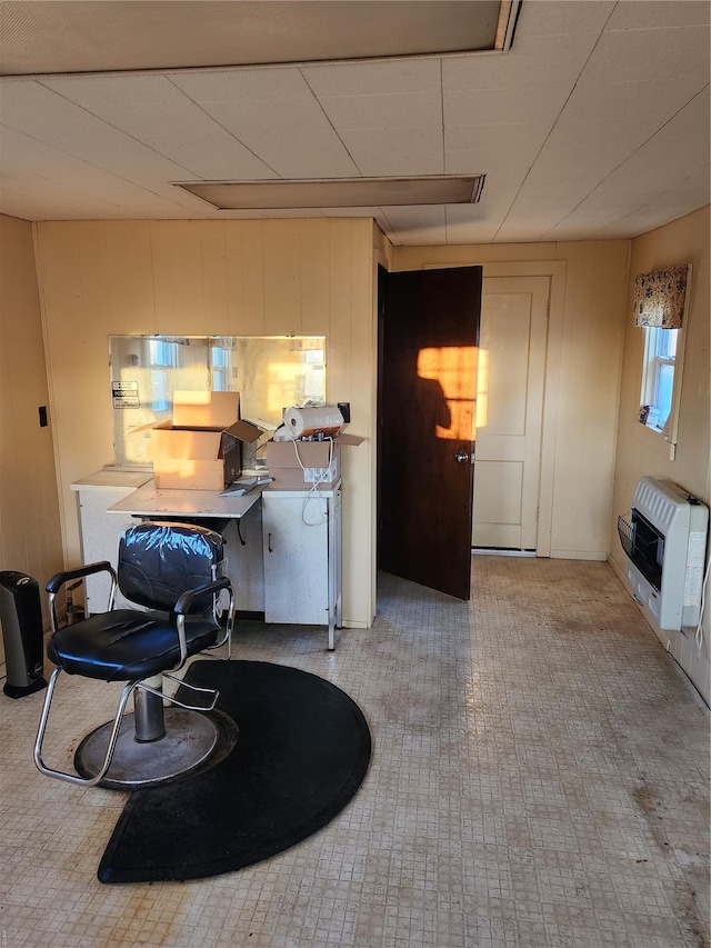kitchen with heating unit