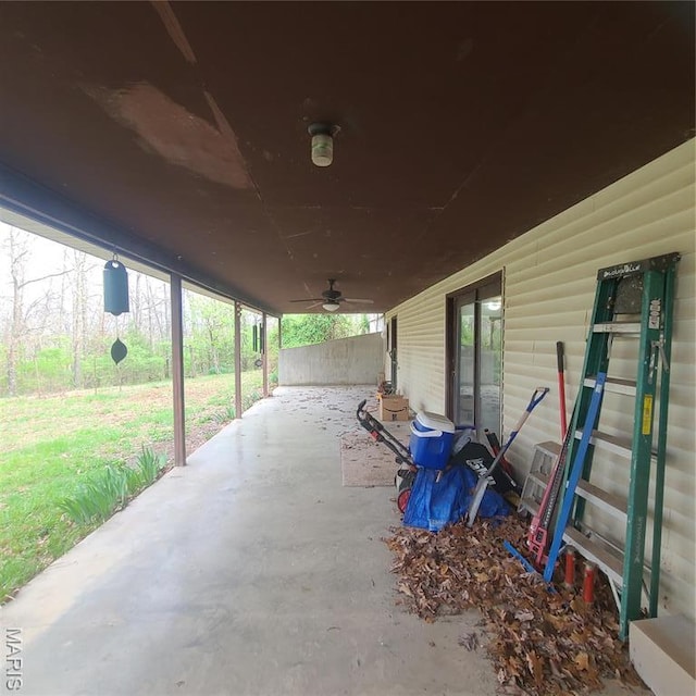 23026 Reporter Rd, Waynesville, MO 65583 - view of patio / terrace with ceiling fan