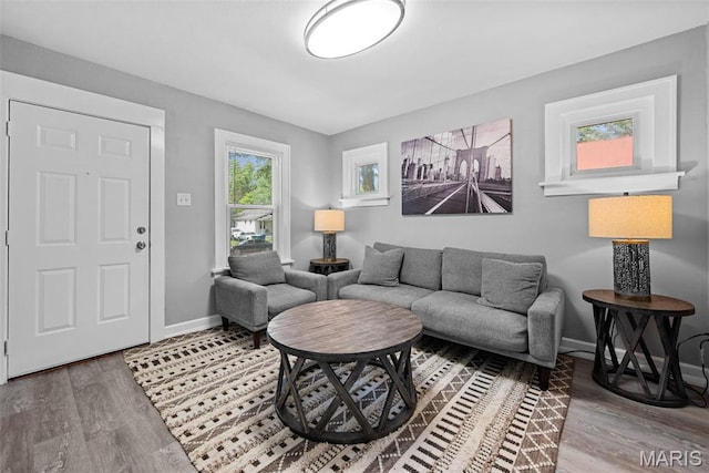 8315 Jefferson Ave, Vinita Park, MO 63114 - living room featuring wood finished floors and baseboards