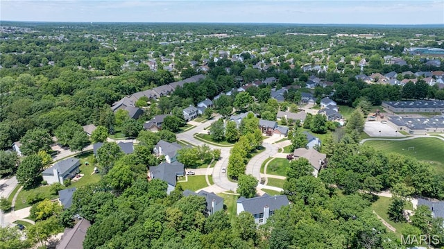 16112 Ridgewoods Manor Cir, Ellisville, MO 63038 - aerial perspective of suburban area