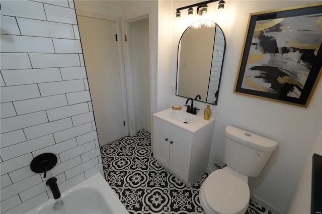 9235 Catalina Dr, Saint Louis, MO 63136 - full bath with vanity, toilet, and shower / tub combination