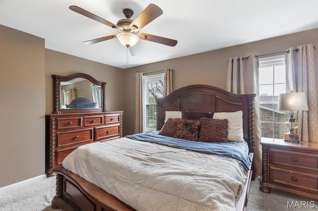269 Braeshire Dr, Ballwin, MO 63021 - carpeted bedroom with baseboards and a ceiling fan