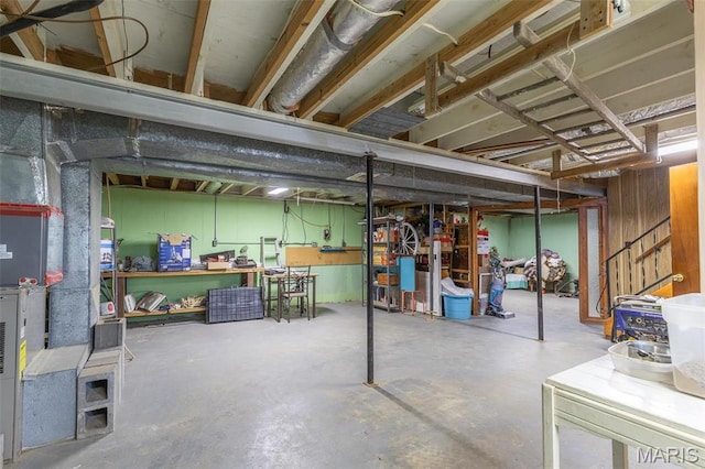 345 Johns Branch Rd, Wappapello, MO 63966 - view of unfinished basement