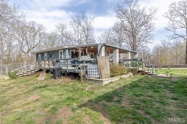 345 Johns Branch Rd, Wappapello, MO 63966 - view of back of property