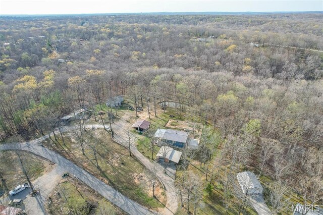 345 Johns Branch Rd, Wappapello, MO 63966 - bird's eye view of a heavily wooded area