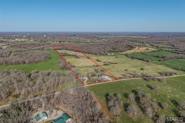 20955 Rye Ln, Richland, MO 65556 - view of rural area with property boundaries highlighted