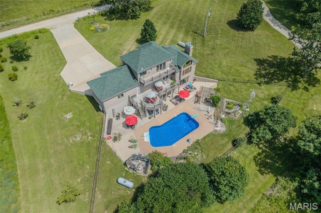 20955 Rye Ln, Richland, MO 65556 - overview of rural landscape featuring a pool area
