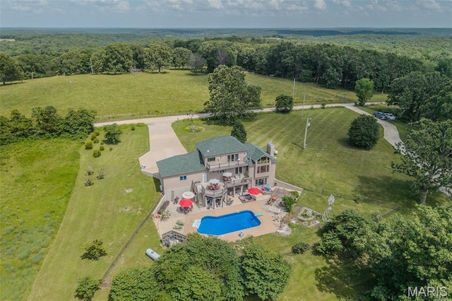 20955 Rye Ln, Richland, MO 65556 - overview of rural landscape featuring a pool and a forest
