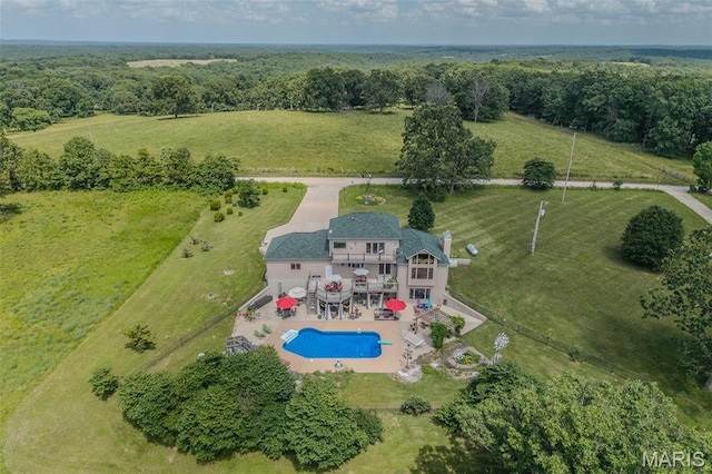 20955 Rye Ln, Richland, MO 65556 - overview of rural landscape with a pool area